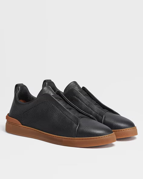 Zegna triple stitch black/brown