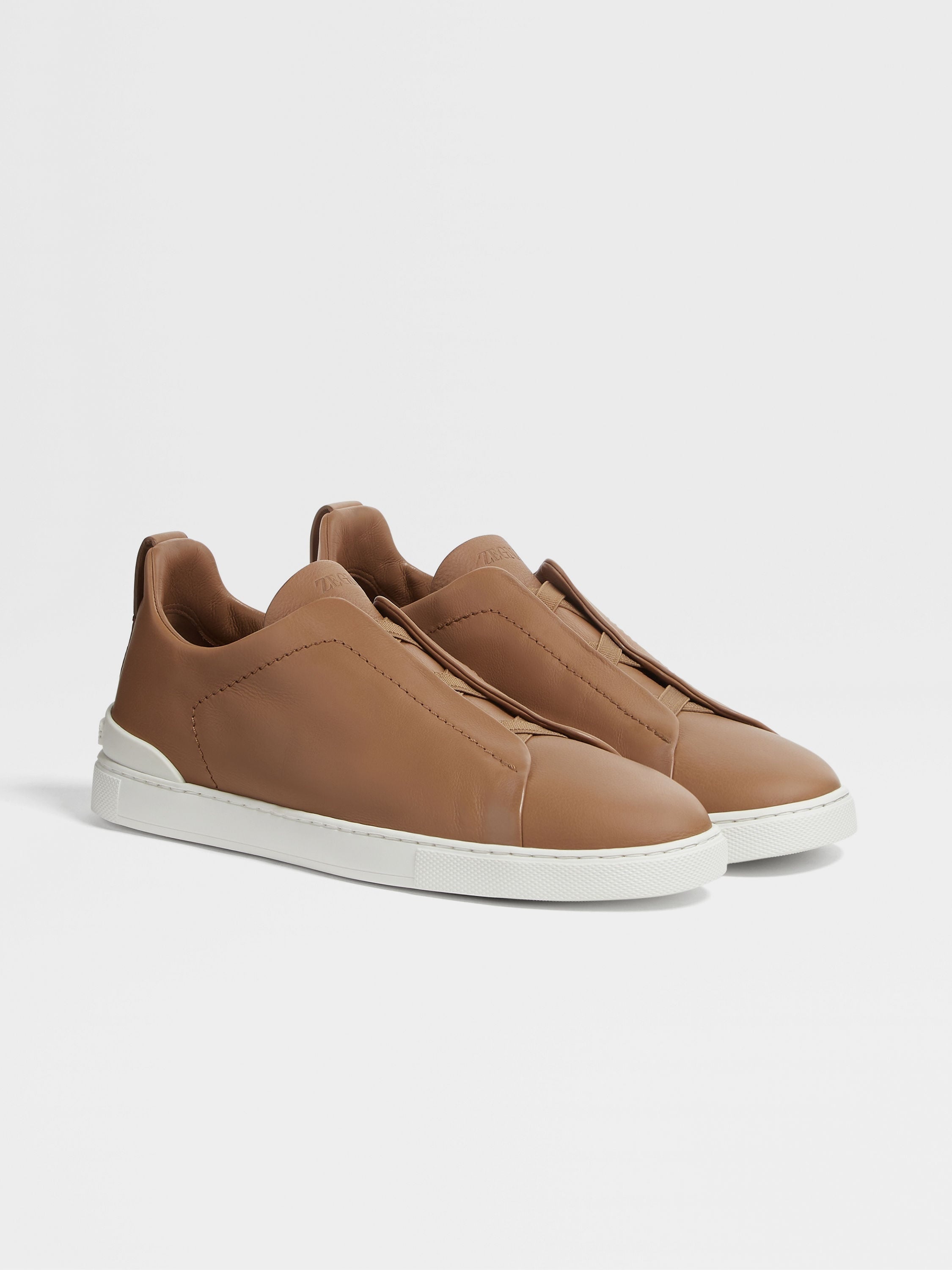 Zegna triple stitch brown/white sole