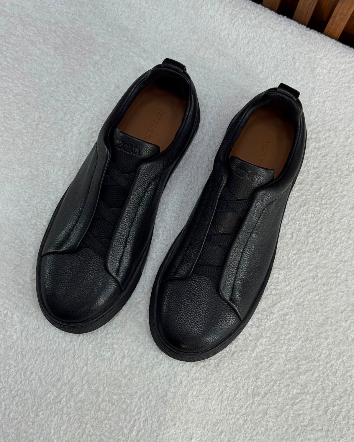 Zegna triple Stitch black