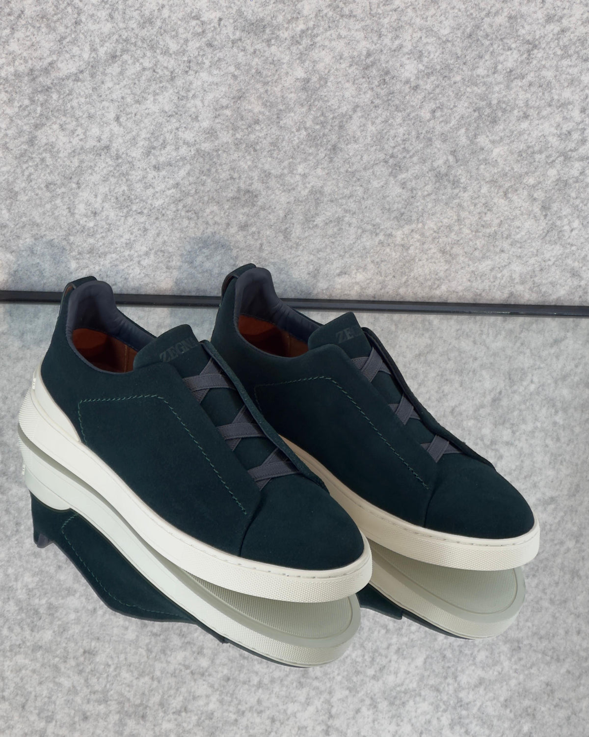 Zegna triple stitch Deep teal