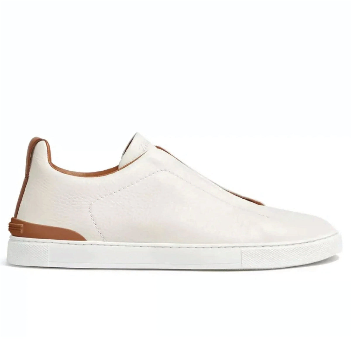 Zegna triple stitch white/brown