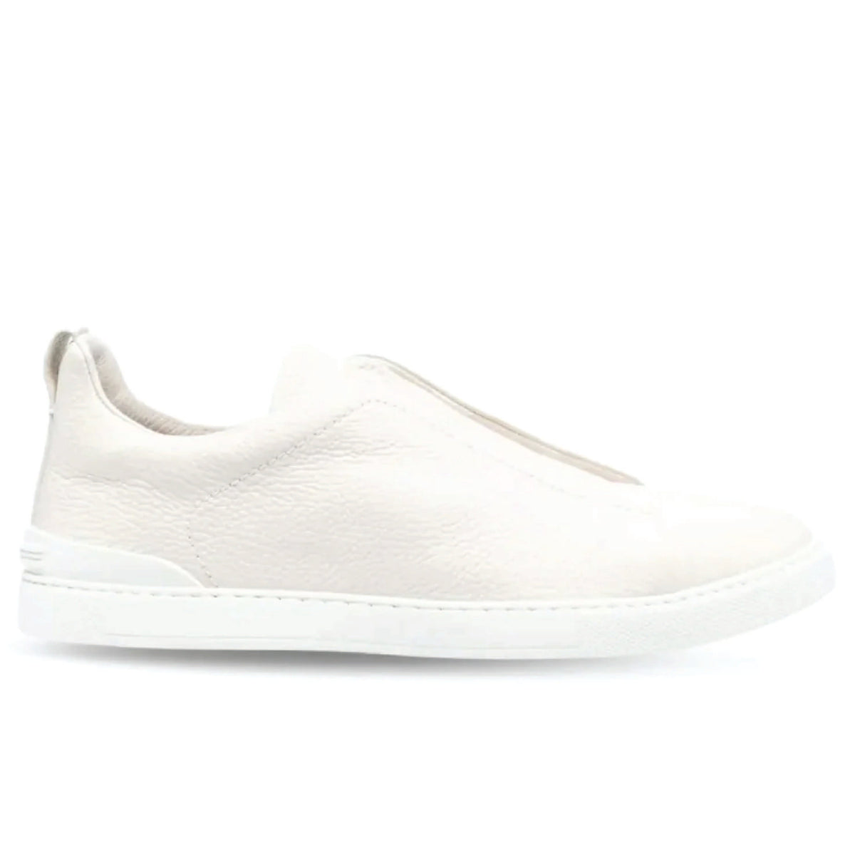 Zegna triple stitch white