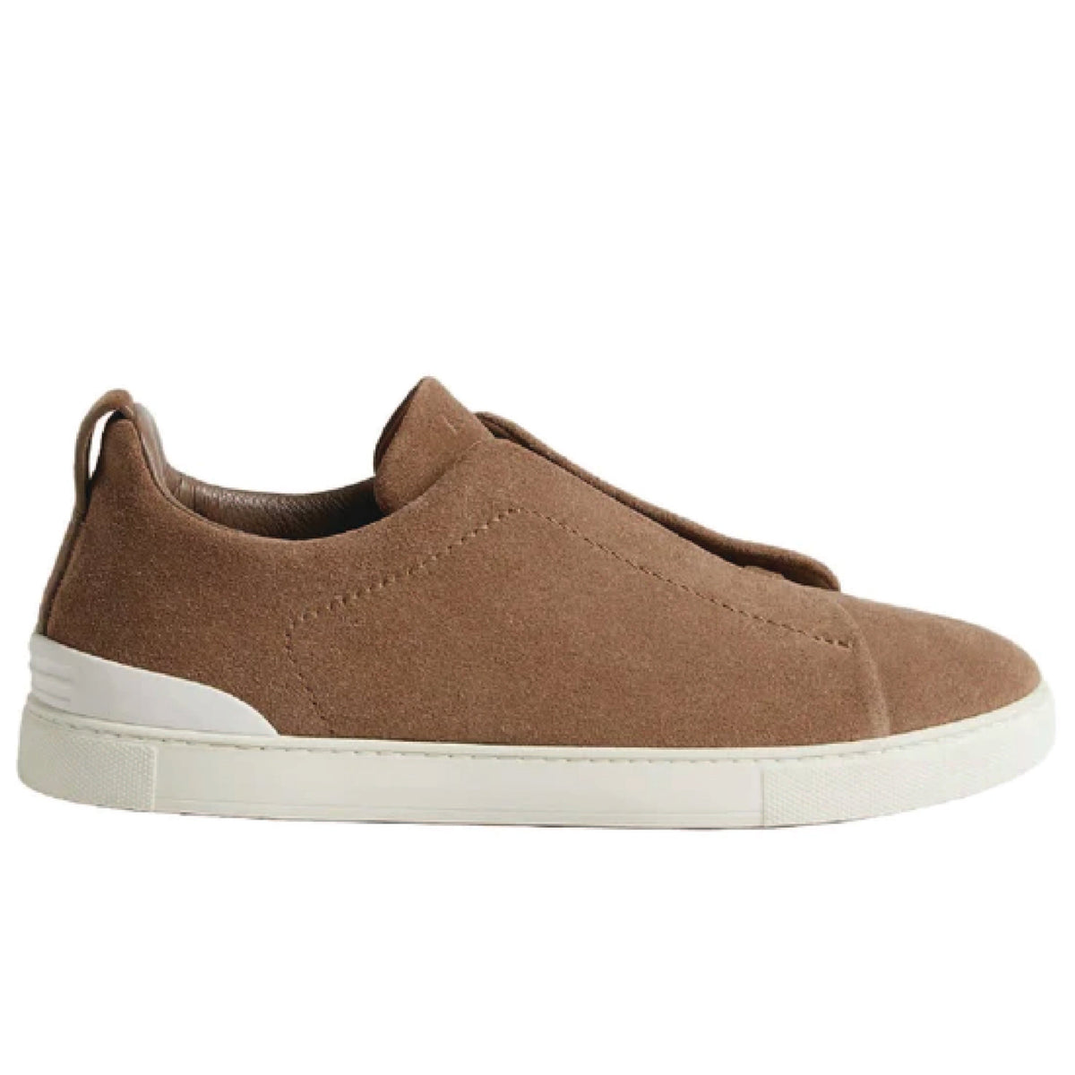 Zegna triple stitch tobacco brown