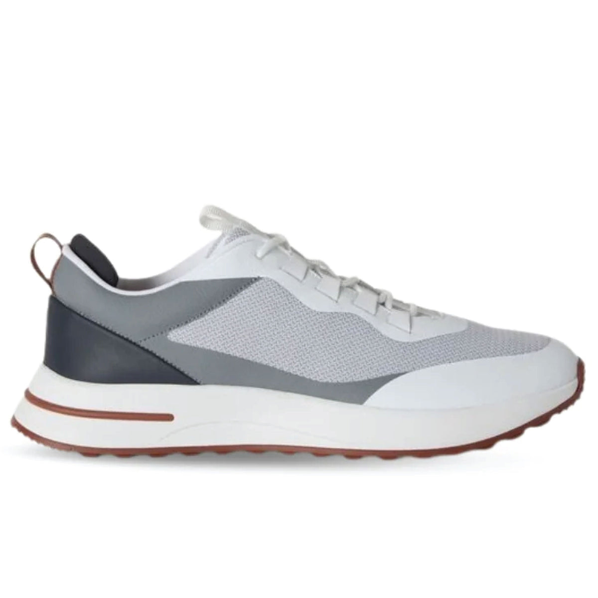 Men's Lora piana Weekend Walk Casual Shoe in Grey and White