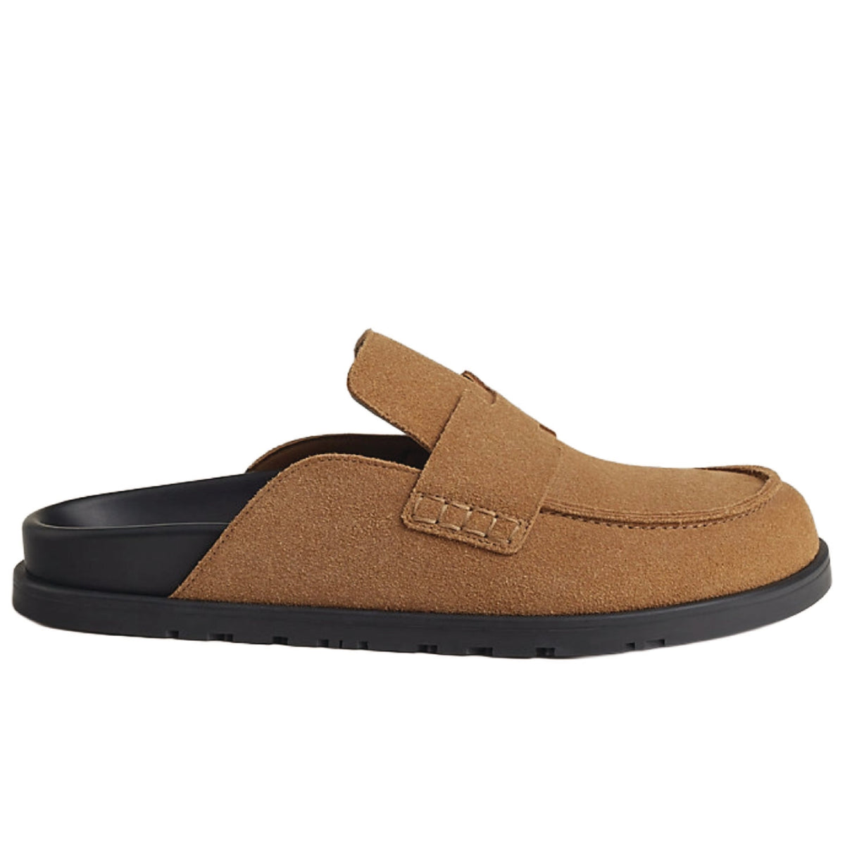 Hermès Go Mules, a men's slip-on backless shoe suede calfskin