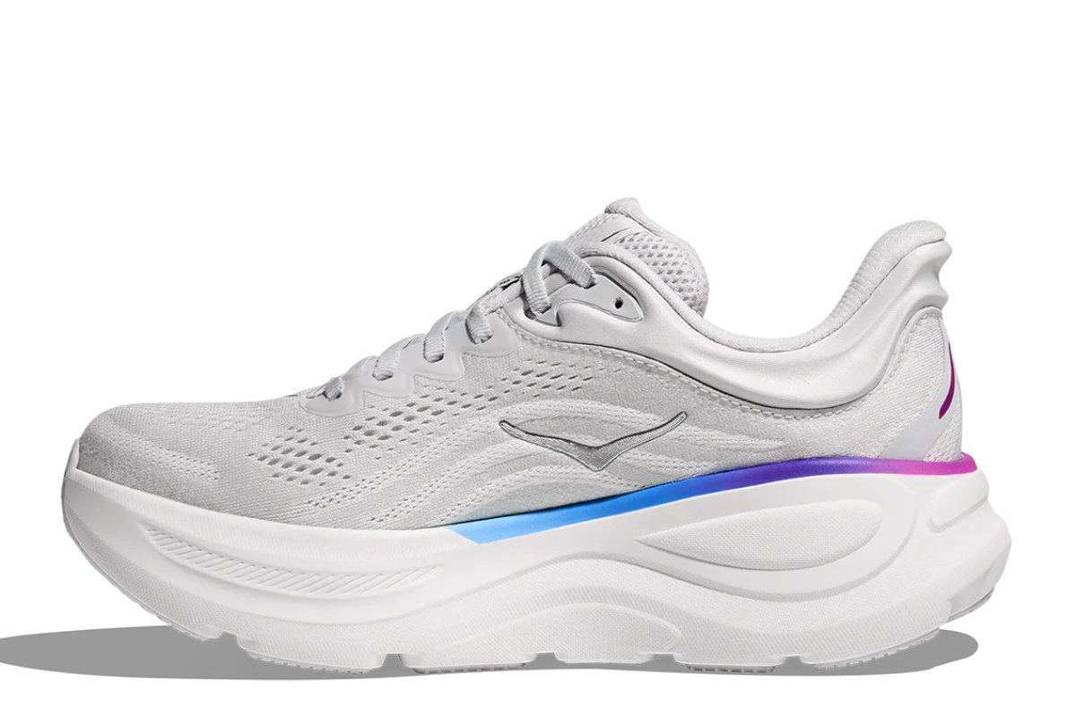 Hoka Bondi 9 Cosmic Grey and White