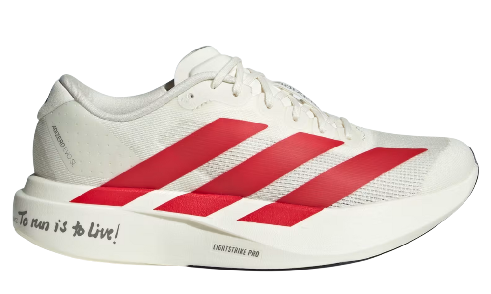 ADIDAS ADIZERO EVO SL "Off WHITE/BETTER SCARLET/CORE BLACK"