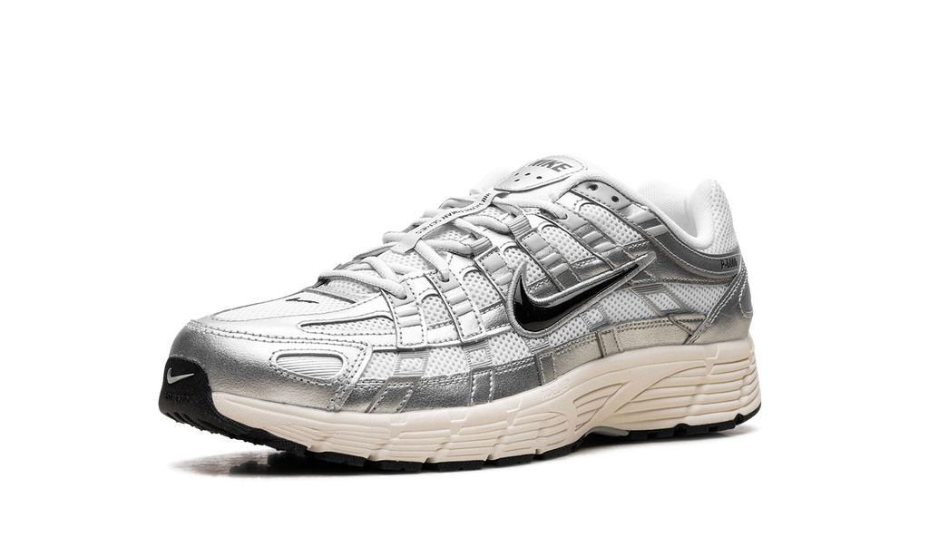 NIKE P-6000 "WHITE METALLIC SILVER FLAT SILVER BLACK"