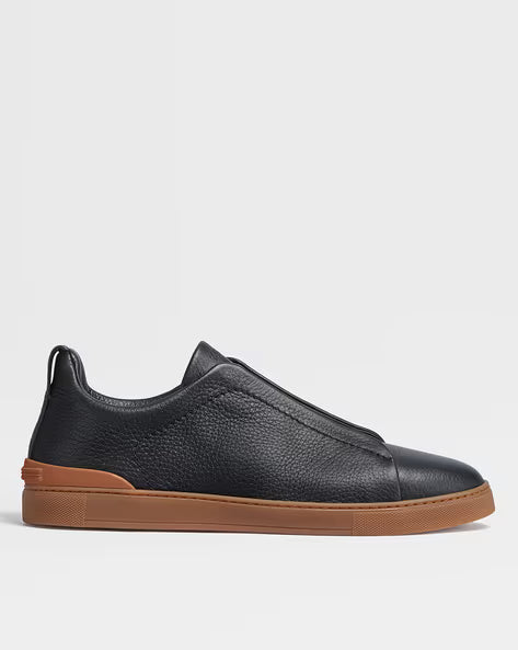 Zegna triple stitch black/brown