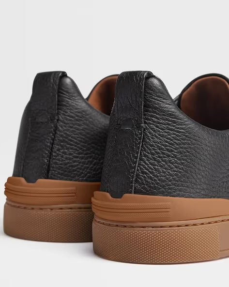 Zegna triple stitch black/brown