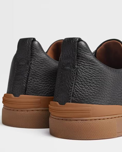 Zegna triple stitch black/brown