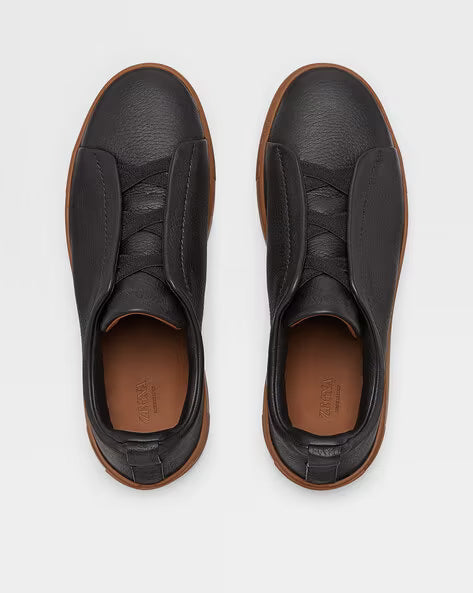 Zegna triple stitch black/brown