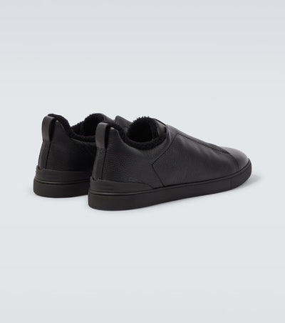 Zegna triple Stitch black
