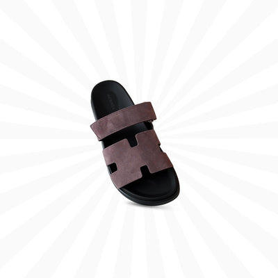 Hermès Chypre Sandal in Violet Suede Goatskin – Slip-On with Adjustable “H” Strap