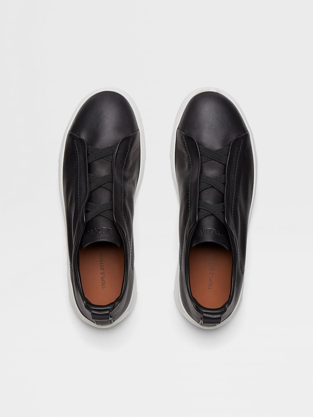 Zegna triple stitch black/white sole