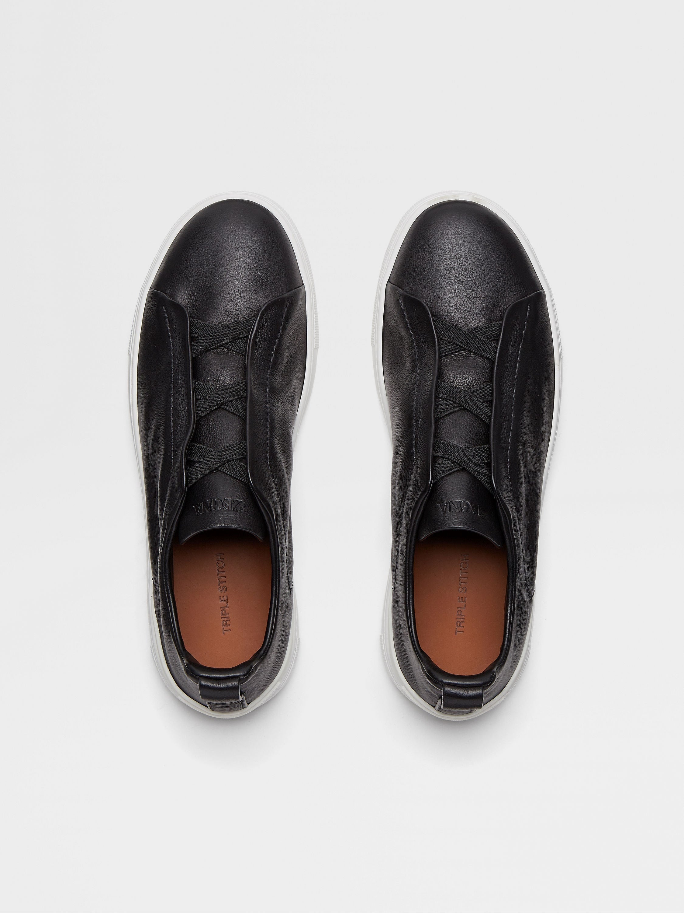 Zegna triple stitch black/white sole