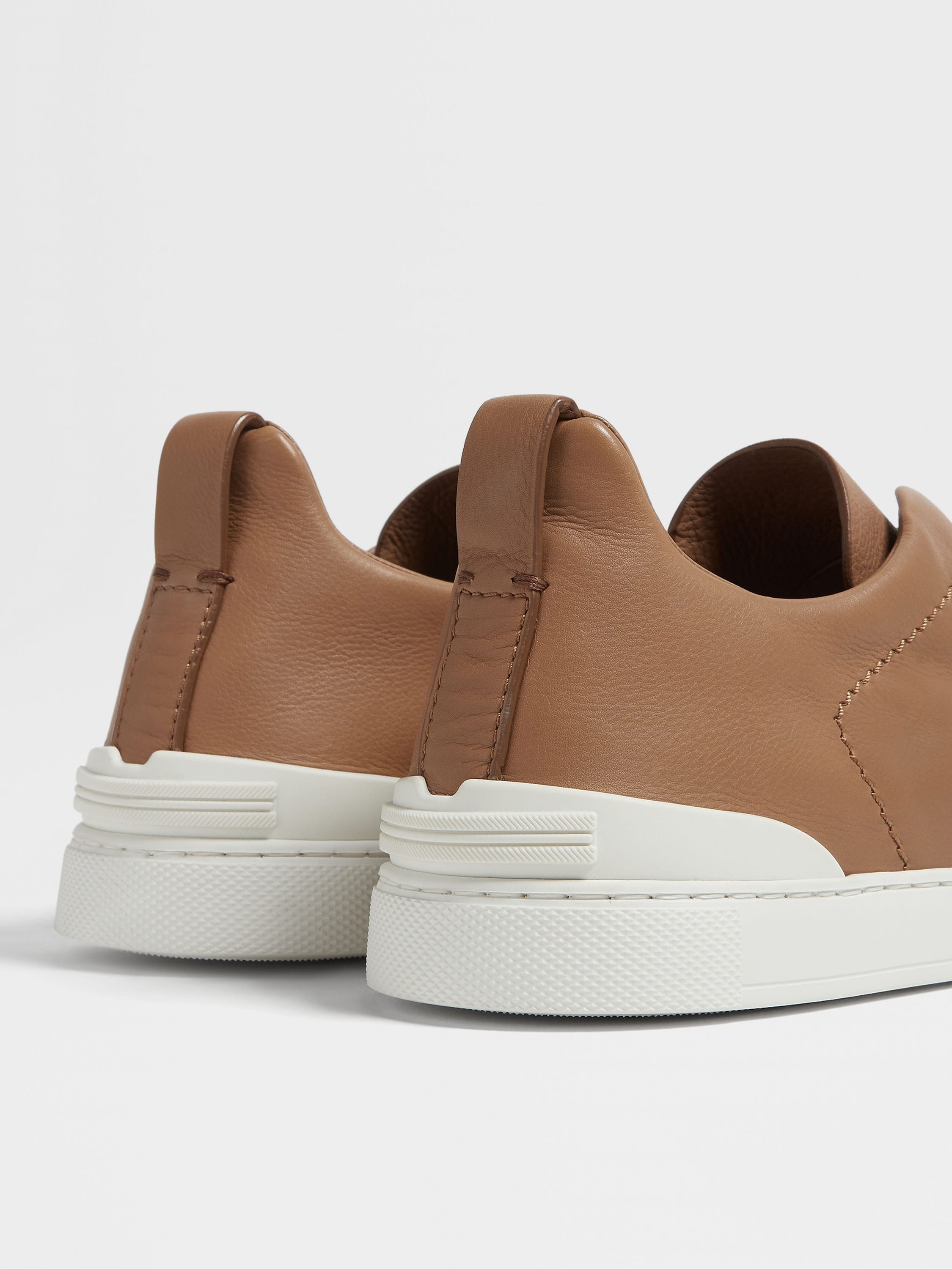 Zegna triple stitch brown/white sole