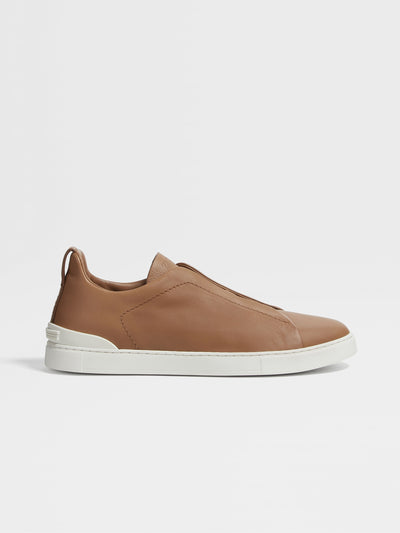 Zegna triple stitch brown/white sole