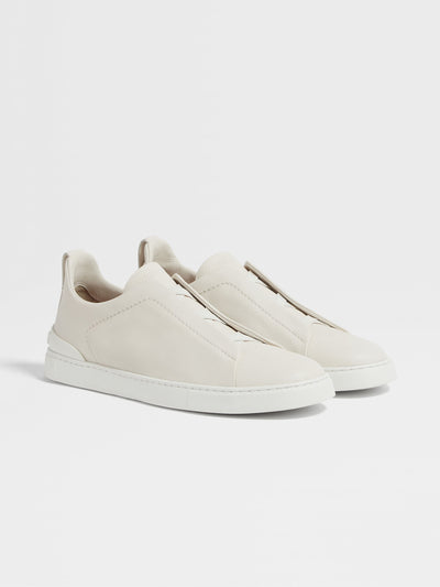Zegna triple stitch white