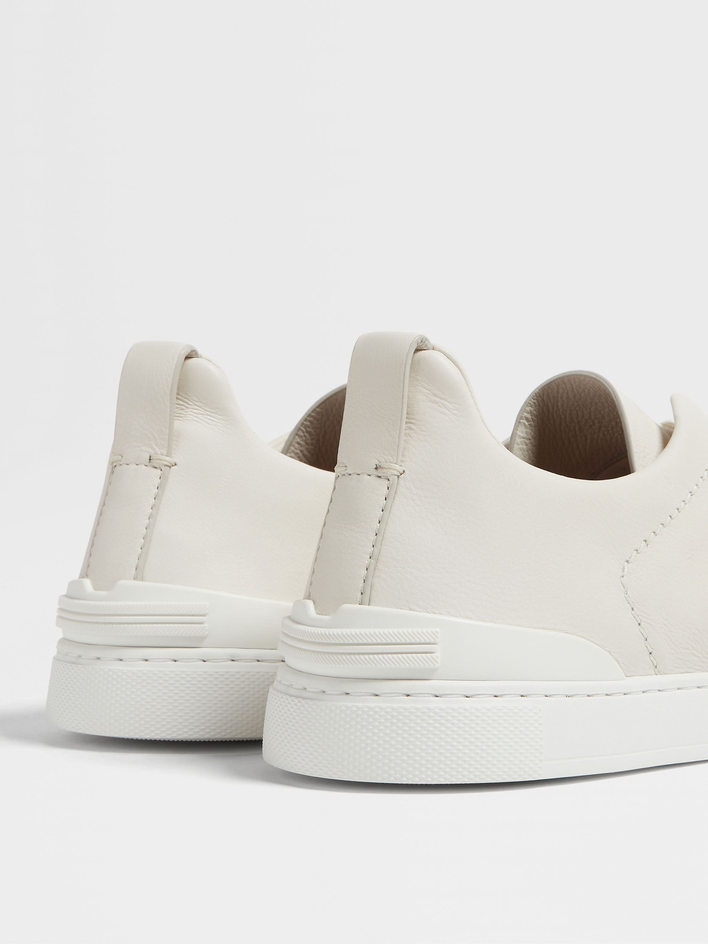 Zegna triple stitch white