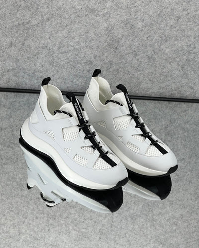 Hermès Katana sneaker in knit and calfskin