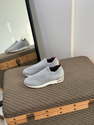 360 LP Flexy Walk Sneaker Microfibre Solid Flannel Gray | Loro Piana