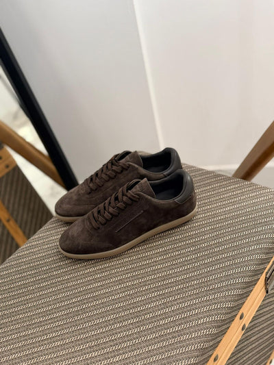 Zegna 232 Suede Sneakers in dark brown