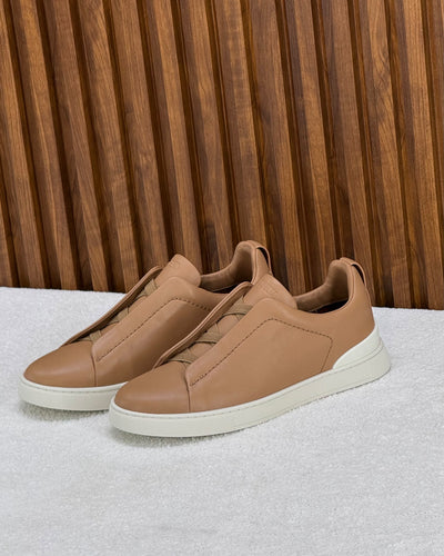 Zegna triple stitch brown/white sole