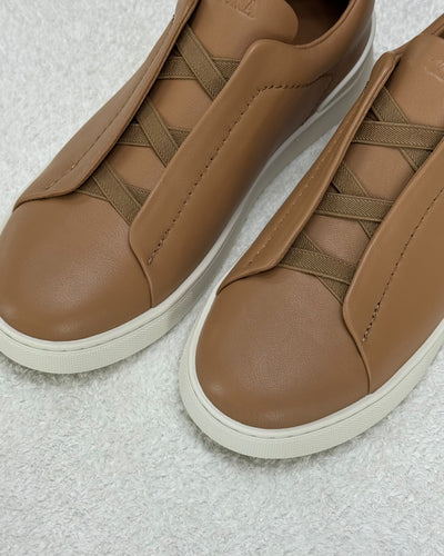 Zegna triple stitch brown/white sole
