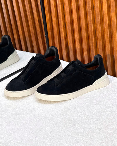 Zegna Triple Stitch™ sneakers, featuring a black suede