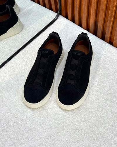 Zegna Triple Stitch™ sneakers, featuring a black suede