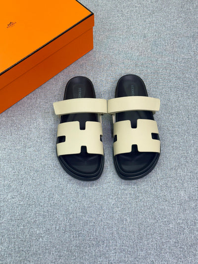 Hermès Chypre sandal, a men's techno-sandal anatomical rubber sole and an adjustable strap.