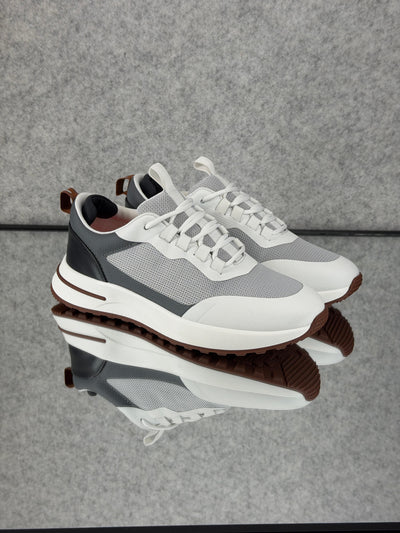 Men's Lora piana Weekend Walk Casual Shoe in Grey and White