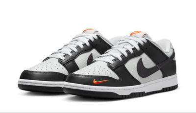 Nike Dunk Low "Black Total Orange Mini Swoosh"