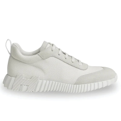 Hermès Paris Bouncing Sneaker in Triple White – All-White Calfskin & Mesh Urban Sneaker.