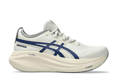 Asics Gel-Nimbus 27 ATC in ‘Birch/Indigo Blue’ colorway