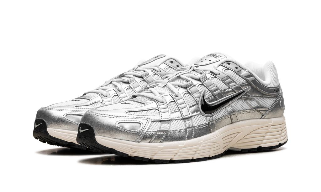 NIKE P-6000 "WHITE METALLIC SILVER FLAT SILVER BLACK"